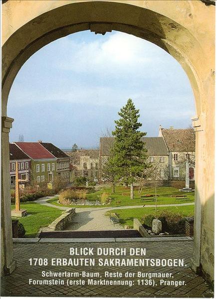 Postkarte mit Blick durch den Sakramentsbogen
